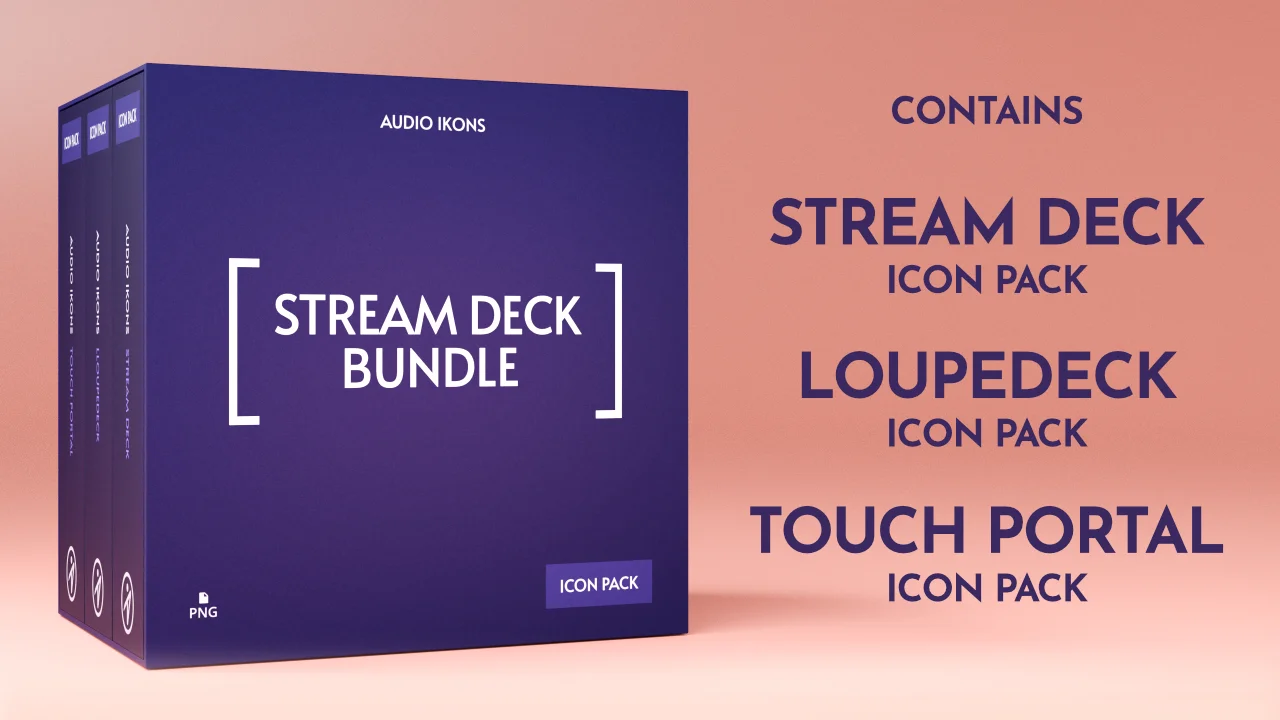 Contains the Stream Deck, Loupedeck and Touch Portal icon packs.